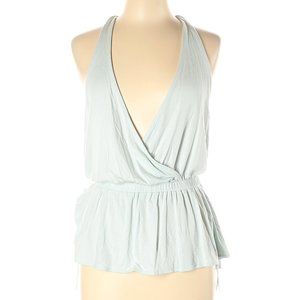We the Free Baby Blue Sleeveless Top Deep V Neck